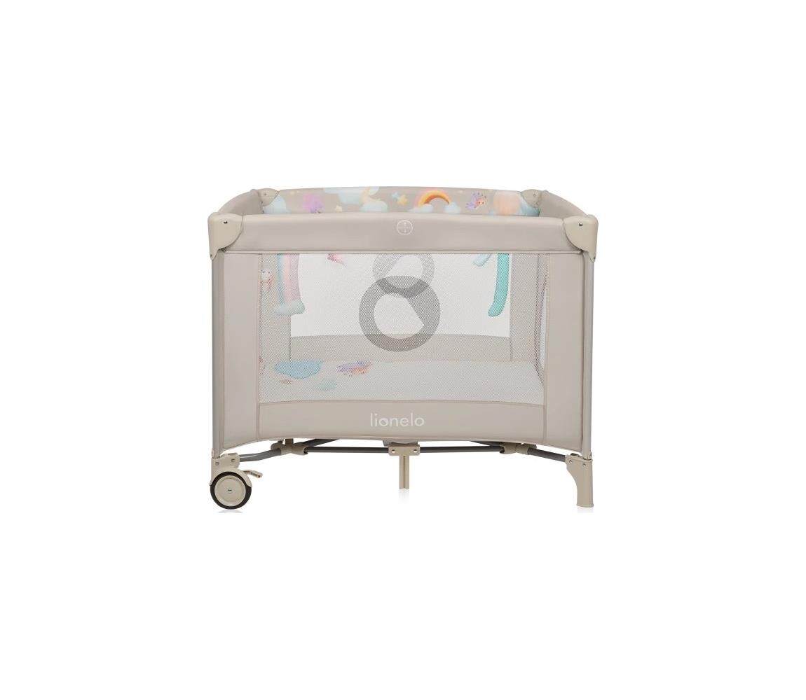 Lionelo - Hrací ohrádka MILLE PLUS Grey Beige 5903771722414