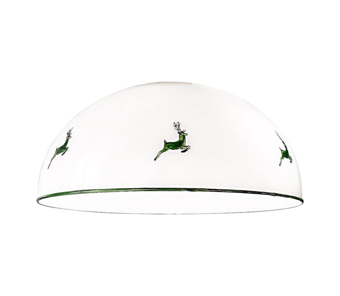 Kolarz 731.G101 - Náhradní sklo k lustru NONNA E27 pr. 30 cm jeleni zelená 731.G101