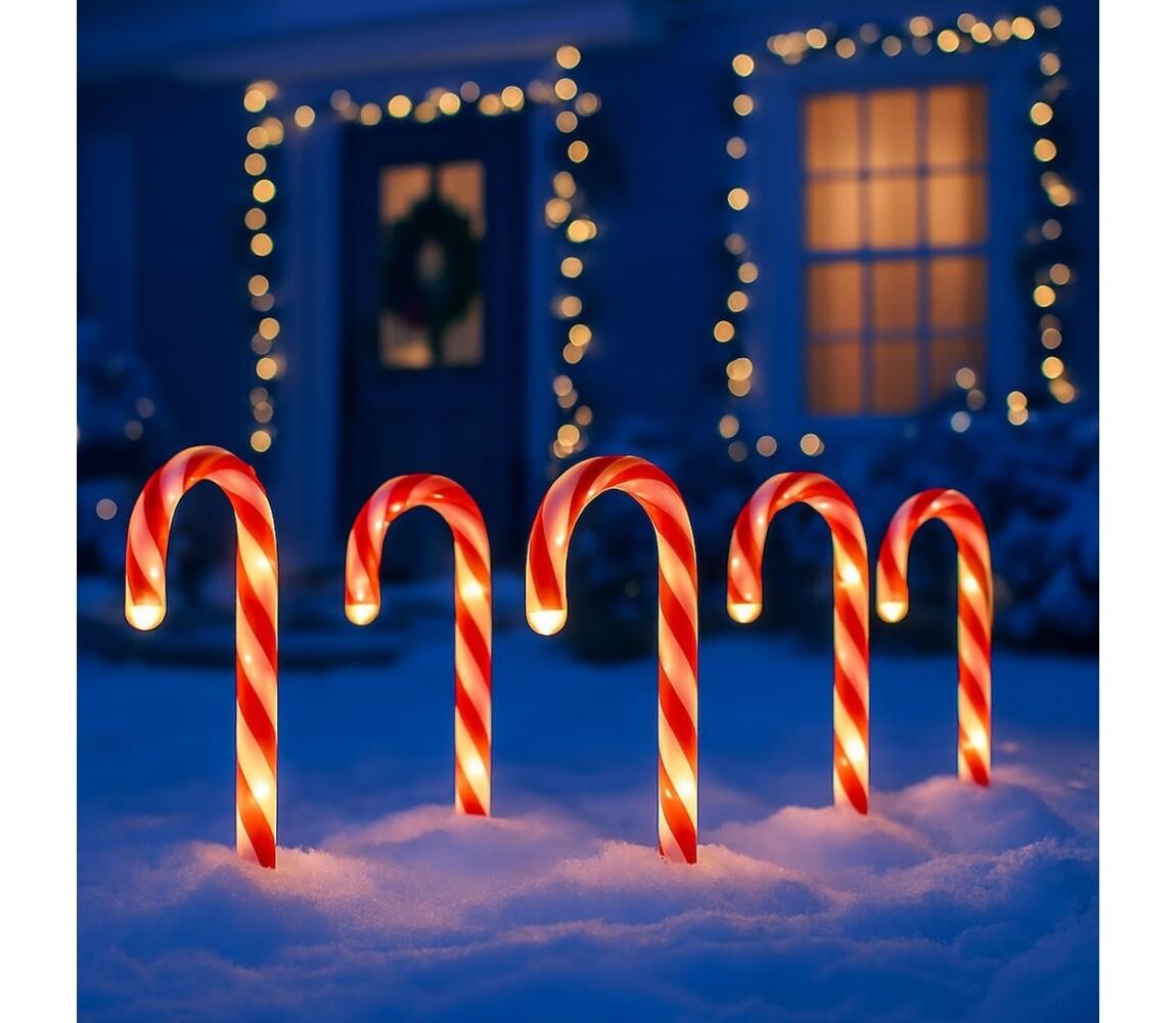 SADA 5x LED Venkovní vánoční dekorace LED/2W/230V IP44 červená ML2406