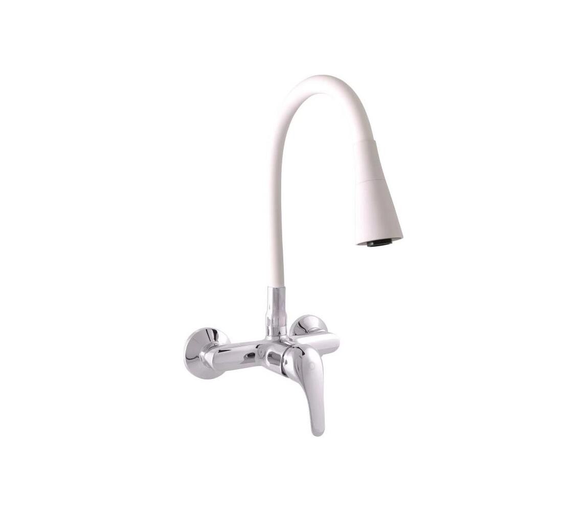 RAV Slezák SA002.5/13CB - Dřezová baterie SAZAVA 32,3 cm bílá/lesklý chrom SA002.5/13CB