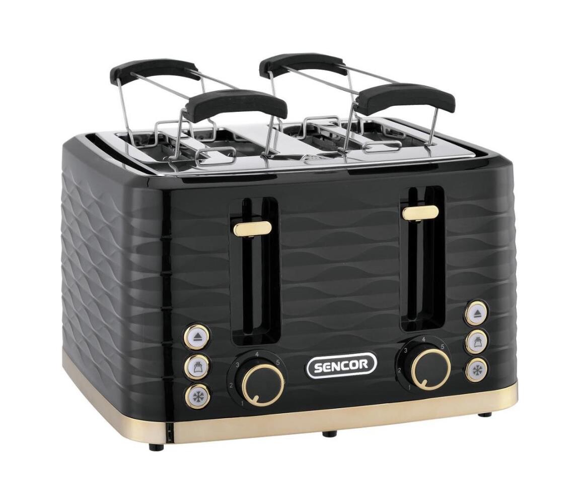 Sencor - Topinkovač se čtyřmi otvory 1600W/230V černá/béžová 41024465
