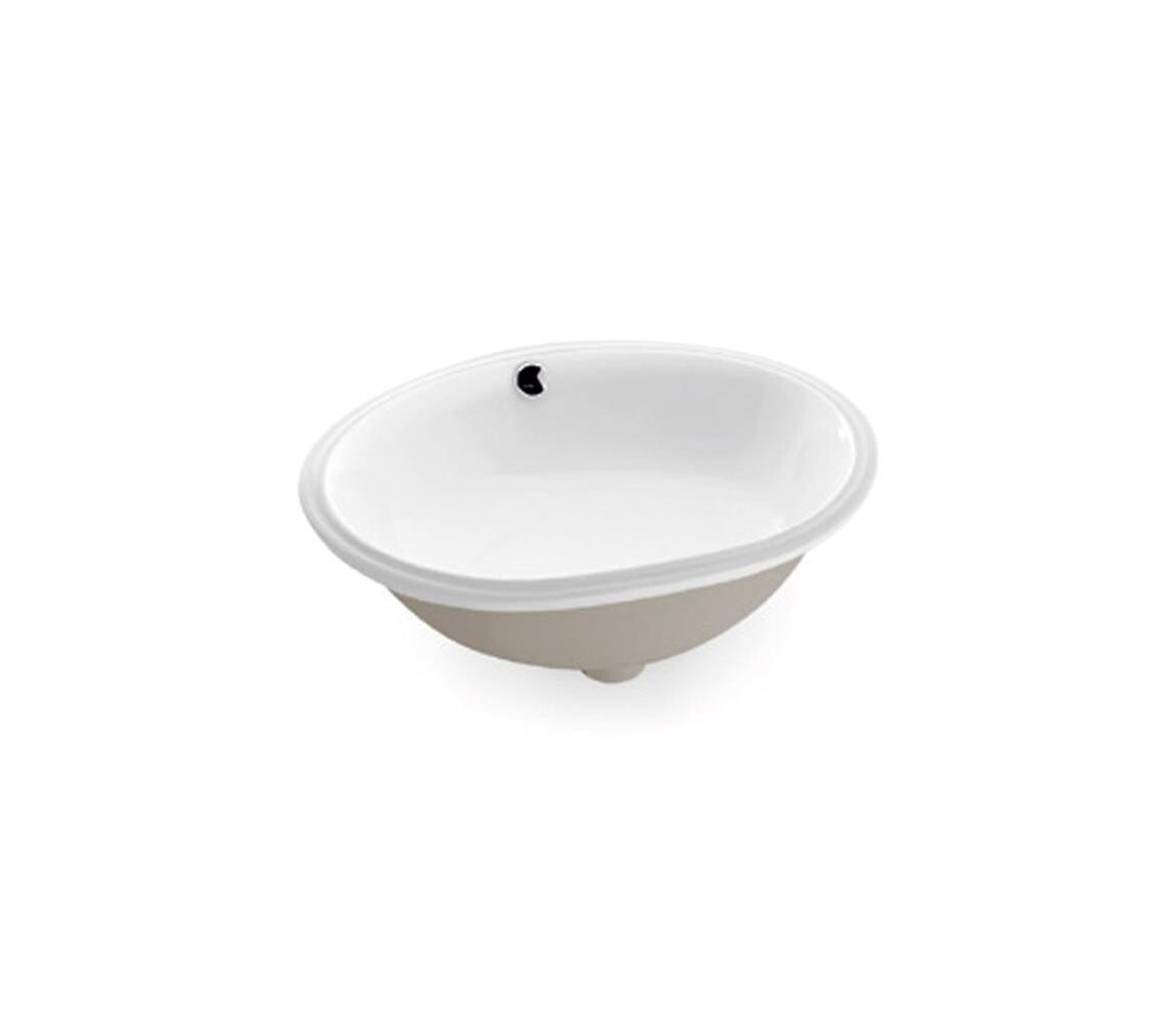 Bathco 0054 - Zápustné umyvadlo MODENA 43,5x38,5 cm porcelán/bílá 0054