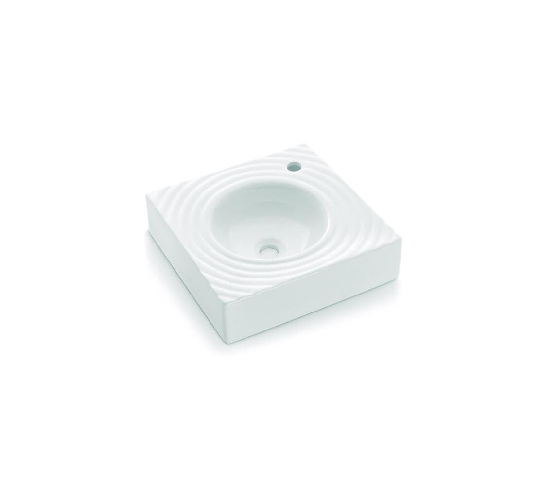 Bathco 0081 - Umyvadlo na desku GOTA 45x45 cm porcelán/bílá 0081