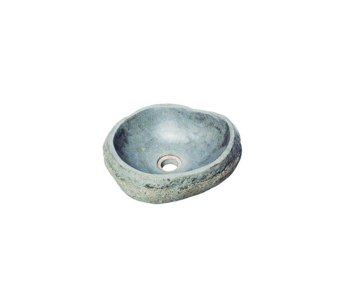 Bathco 00393 - Umyvadlo na desku RIO 52x47 cm kámen/šedá 00393