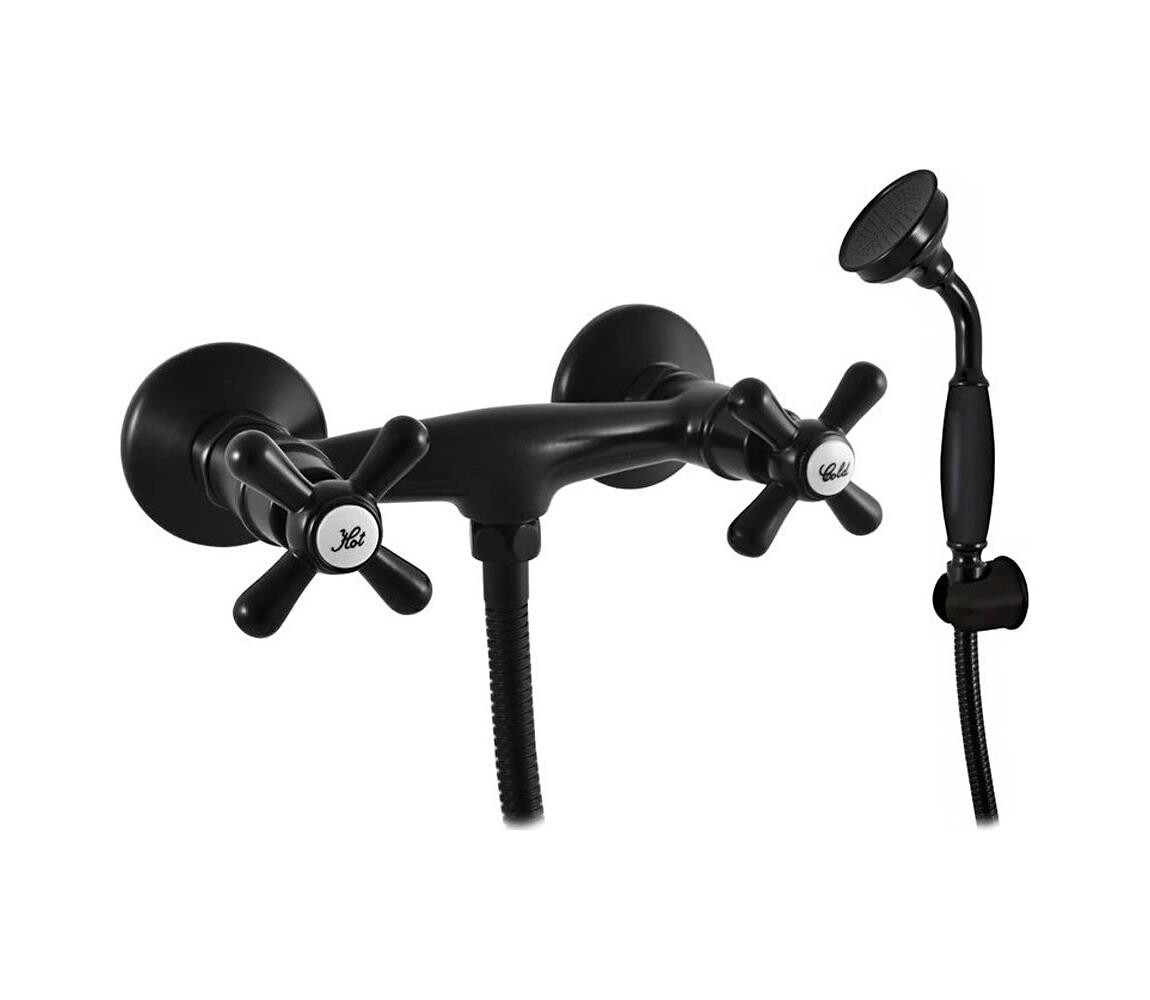 RAV Slezák MK180.5 - Sprchová sada s baterií MORAVA matná černá MK180.5