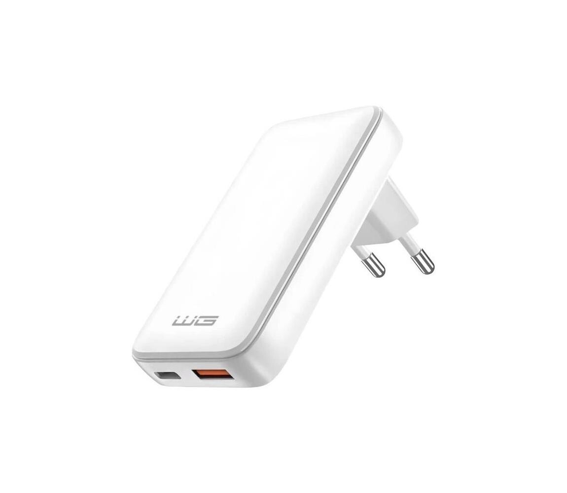 Winner Group - Nabíjecí adaptér GaN 1xUSB-A + 1xUSB-C 30W bílá WINSIGA30CAZA