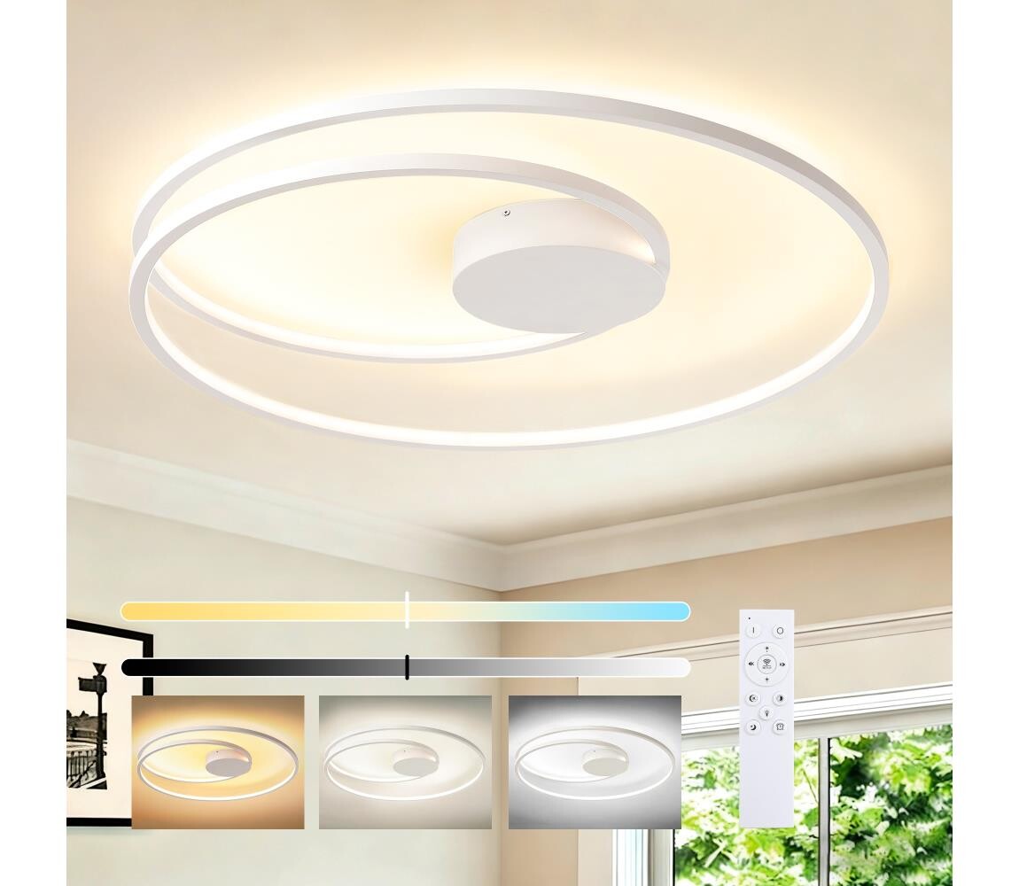 Brilagi- LED Stmívat. stropní svítidlo TWISTER LED/105W/230V pr. 100 cm bílá+DO BRI493