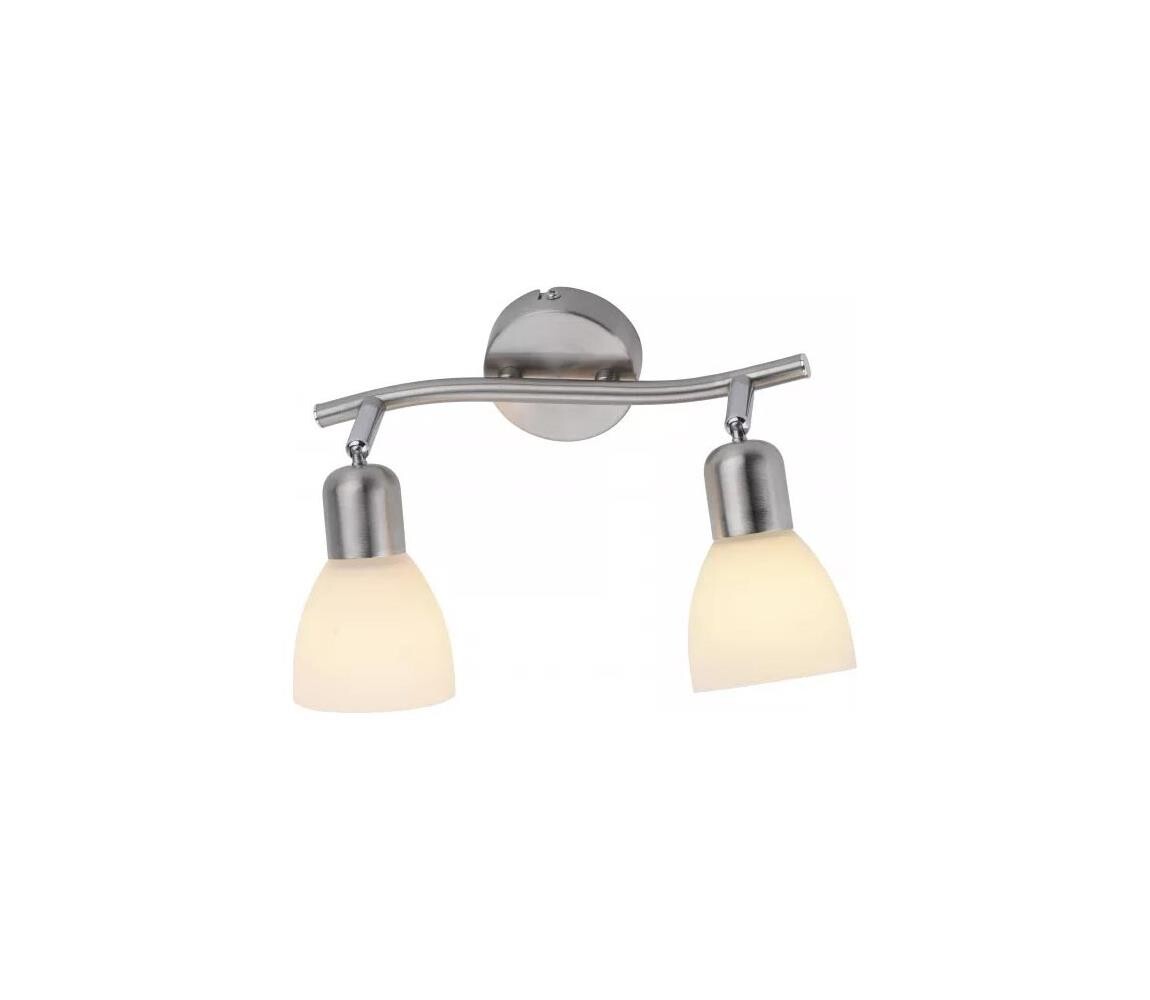 JUST LIGHT. 11952-55 - Bodové svítidlo KARO 2xE14/40W/230V matný chrom 11952-55