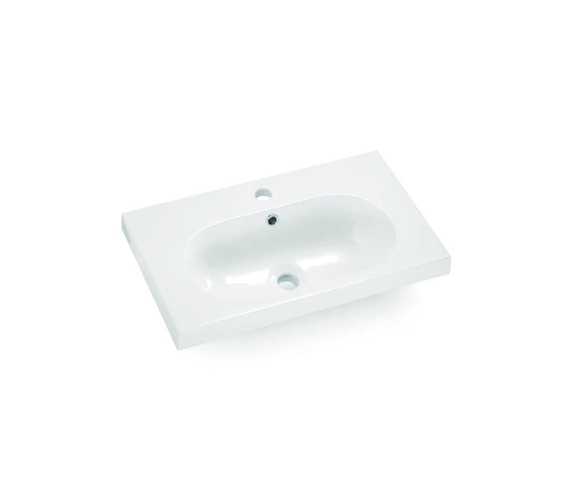 Bathco 0516 - Zápustné umyvadlo ICE 60x35 cm pryskyřice/bílá 0516