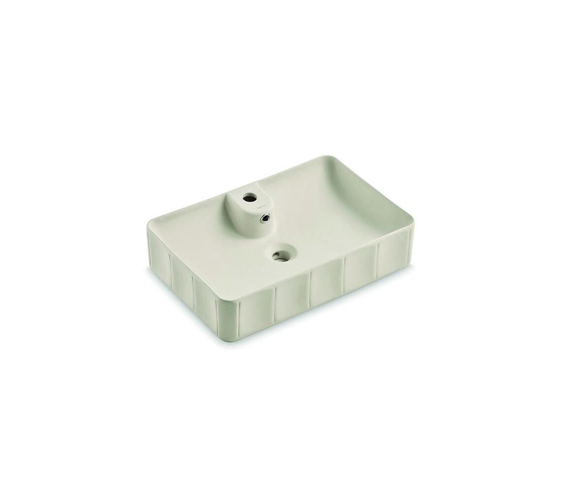 Bathco 4161 - Umyvadlo na desku CIRCUS 61x40,5 cm porcelán/béžová 4161