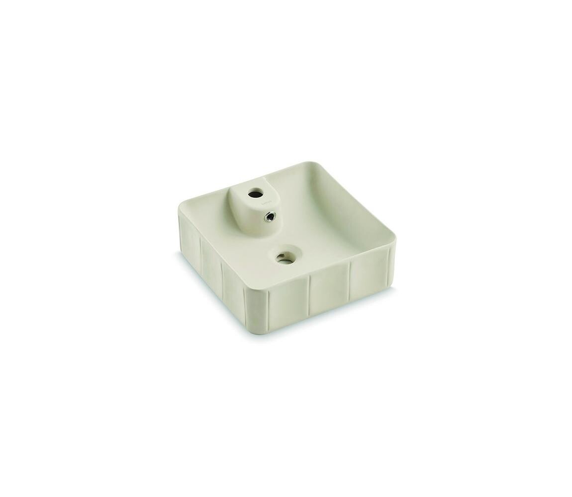 Bathco 4162 - Umyvadlo na desku CIRCUS 40x40 cm porcelán/béžová 4162