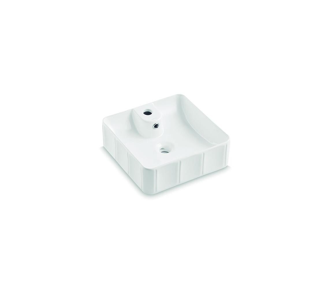 Bathco 4163 - Umyvadlo na desku CIRCUS 40x40 cm porcelán/bílá 4163