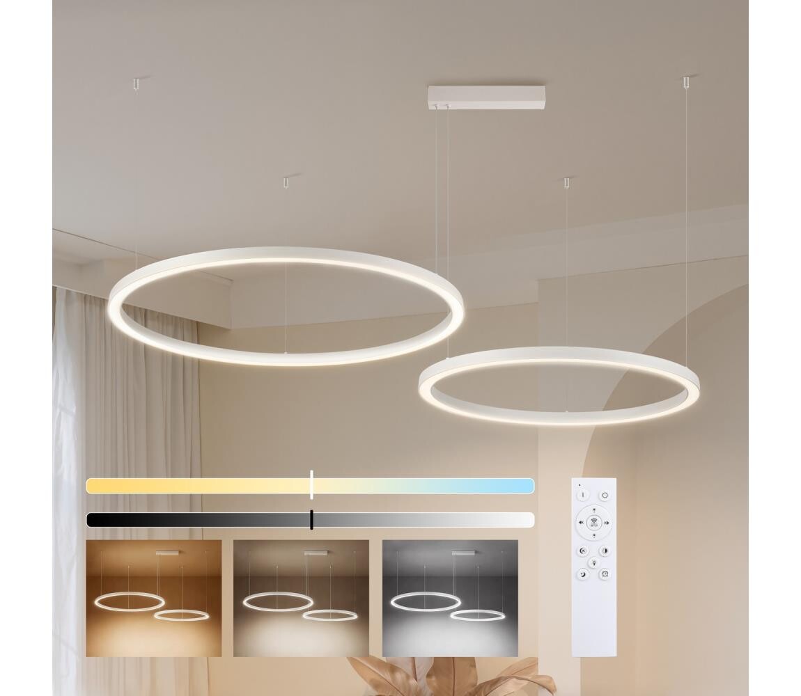 Brilagi - LED Stmívatelný lustr na lanku PORTOFINO LED/98W/230V bílá + DO BRI516