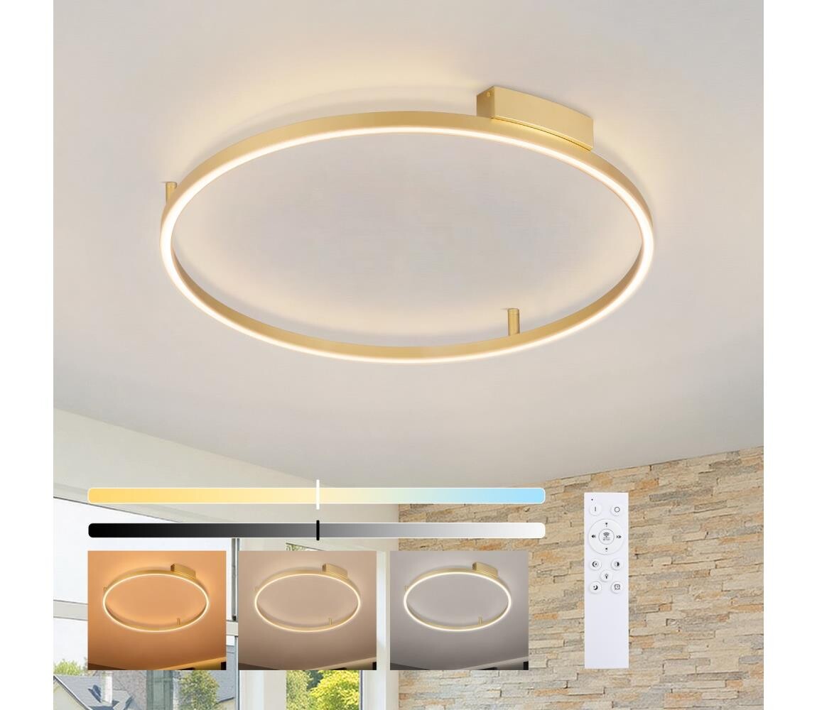 Brilagi - LED Stmívatelné svítidlo PORTOFINO LED/60W/230V pr. 80 cm zlatá + DO BRI522