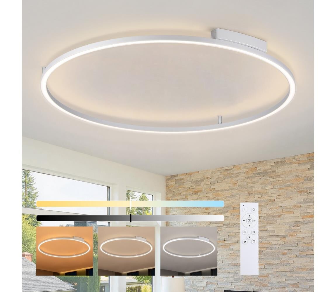 Brilagi - LED Stmívatelné svítidlo PORTOFINO LED/85W/230V pr. 120 cm stříbrná+DO BRI525
