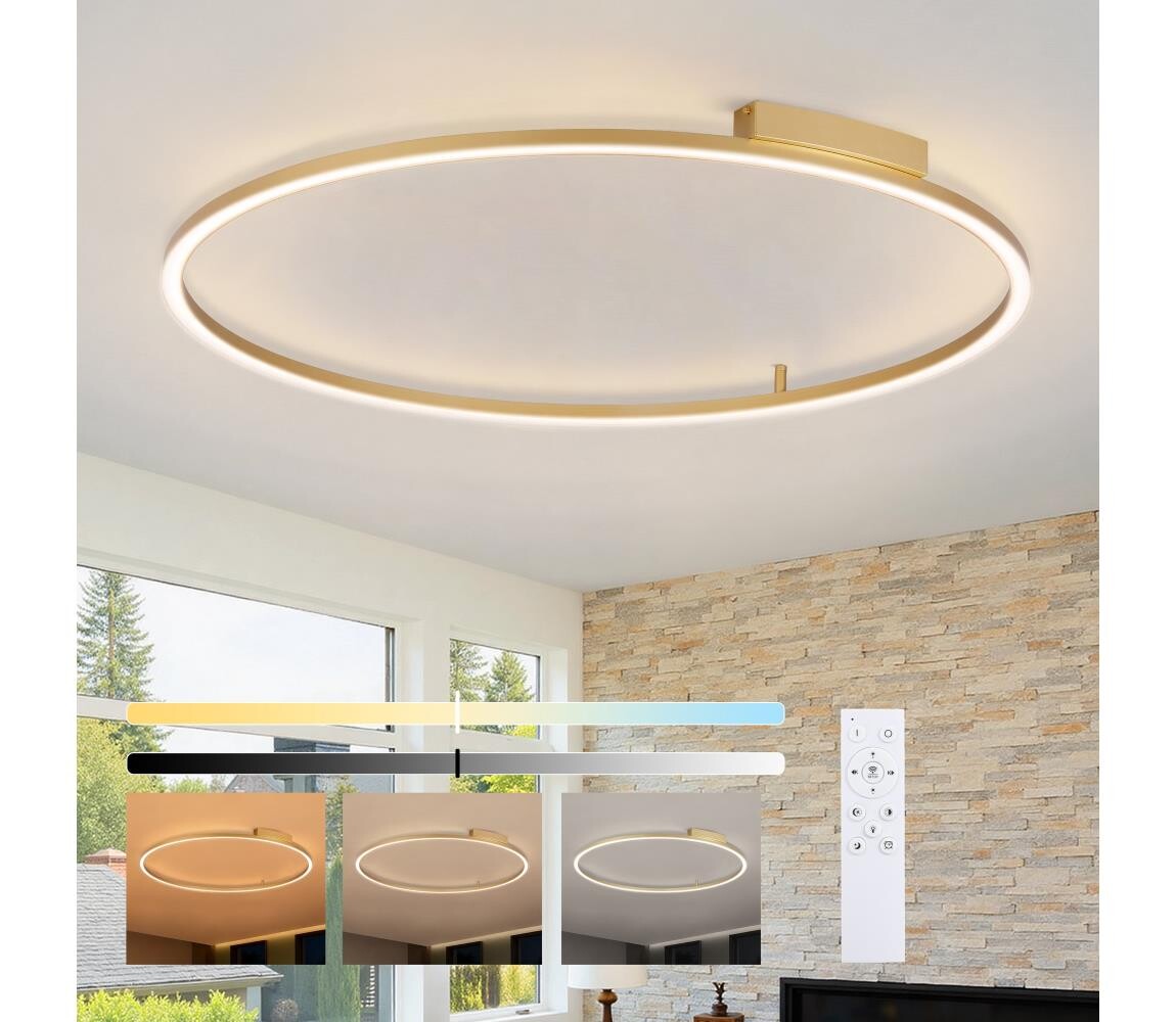 Brilagi - LED Stmívatelné svítidlo PORTOFINO LED/85W/230V pr. 120 cm zlatá + DO BRI526