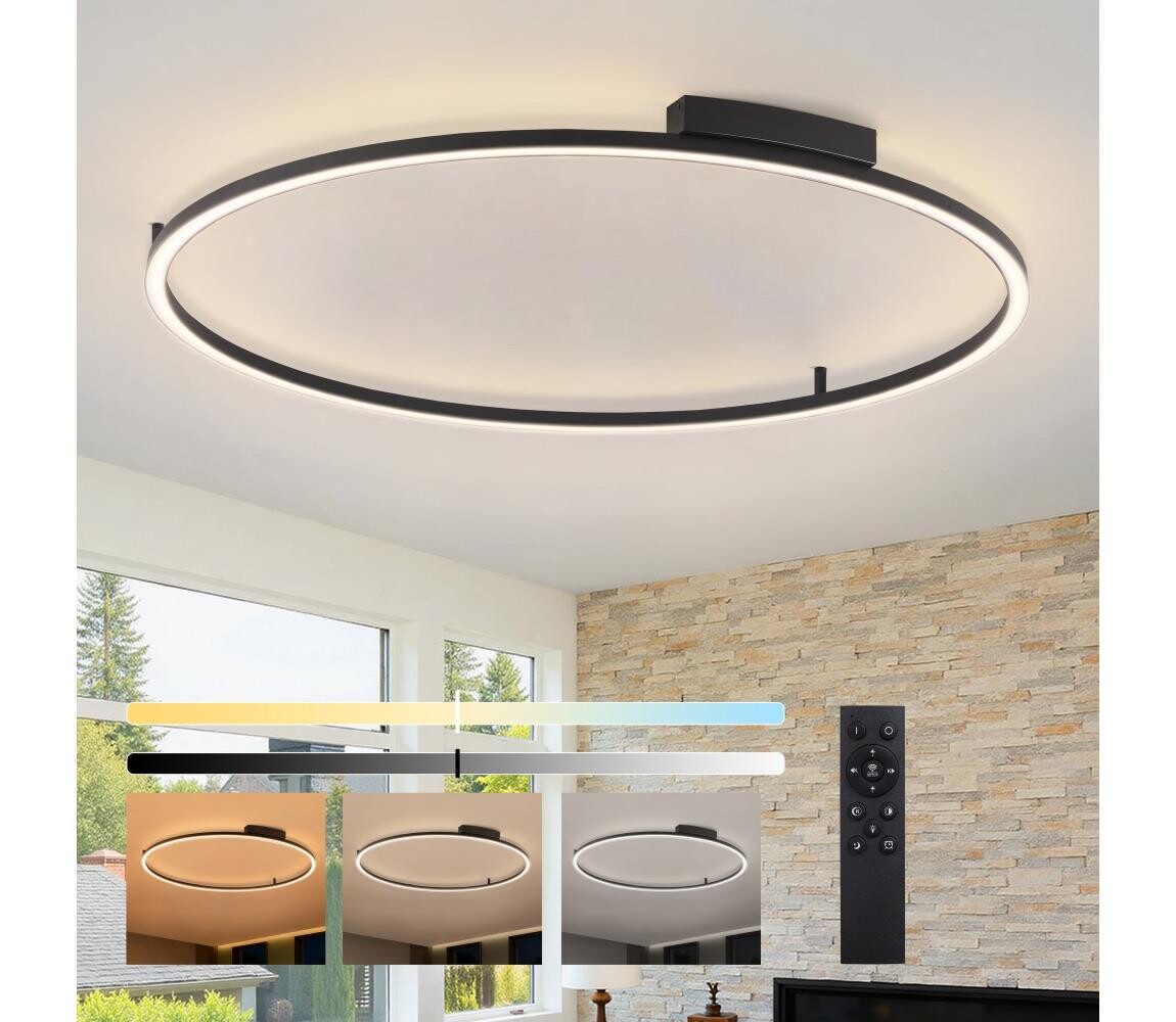Brilagi - LED Stmívatelné svítidlo PORTOFINO LED/85W/230V pr. 120 cm černá + DO BRI523