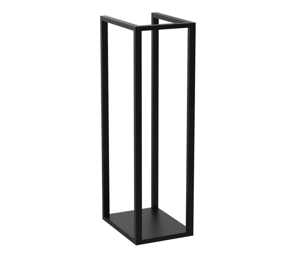 Kovový stojan na dřevo 100x30 cm černá 9896