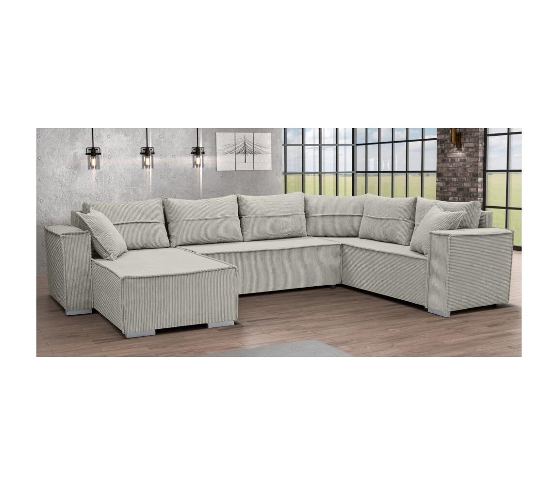 Univerzální rohová rozkládací sedací souprava do U LONDON béžová 151101250270