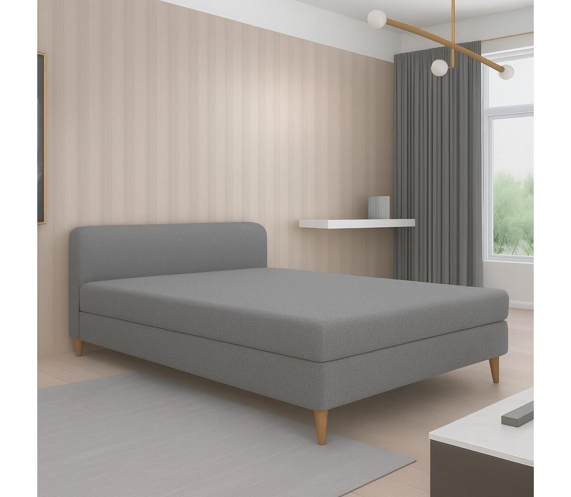 Čalouněná válenda BRISBANE 110x200 cm šedá 151101250310