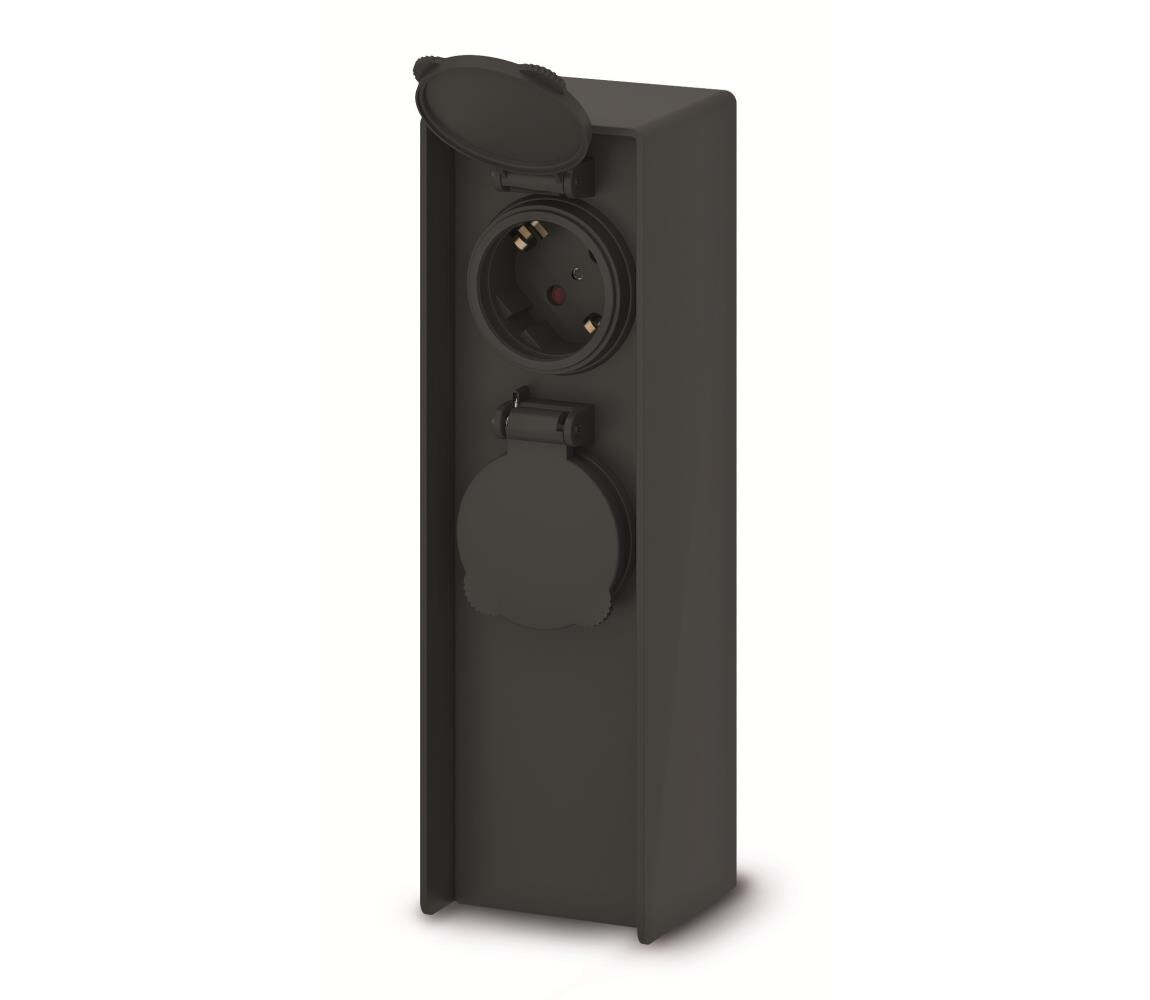 Brilagi - Venkovní zásuvkový sloupek 2Z 230V IP44 SCHUKO PG04G-OEM
