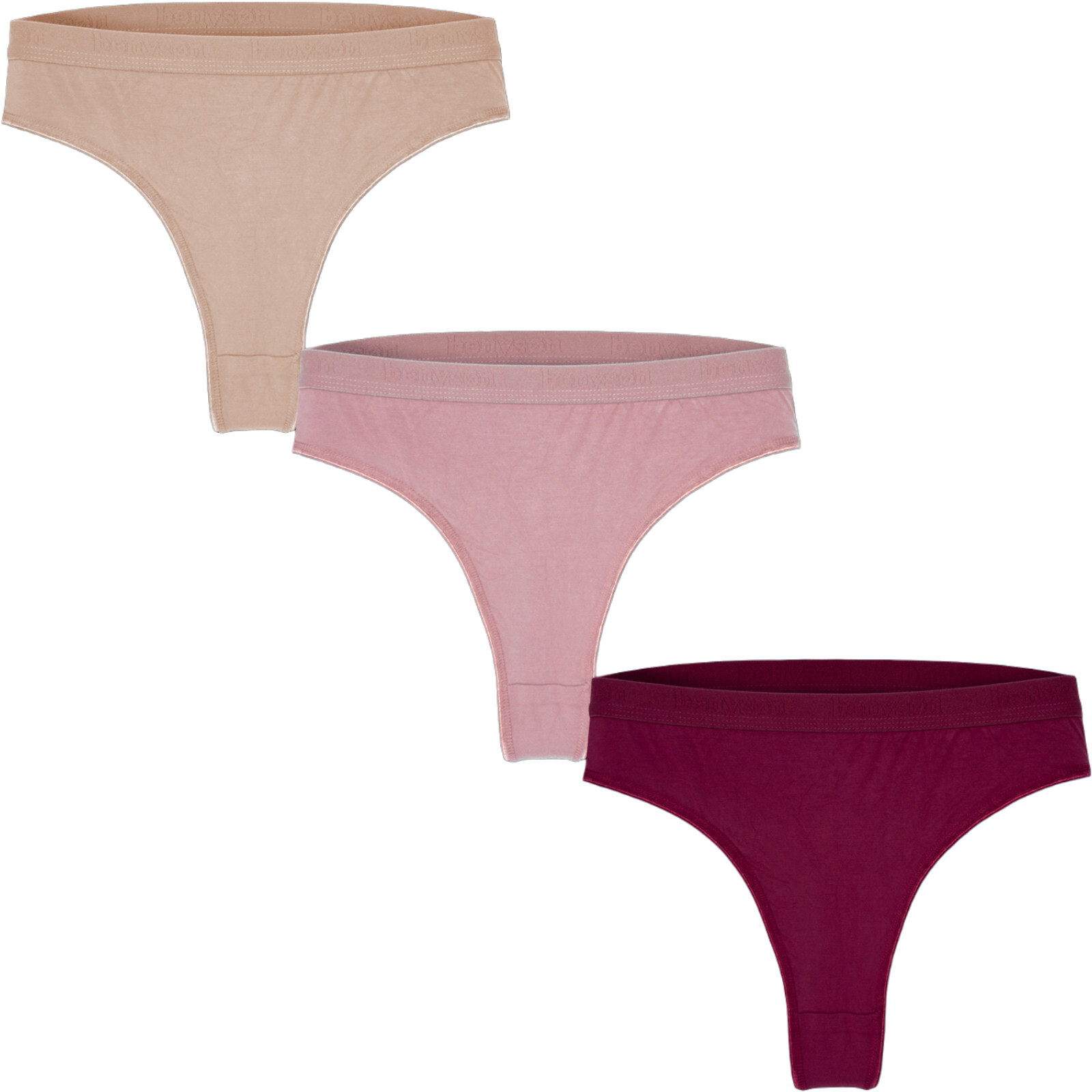 3PACK dámská tanga Benysøn vícebarevné (7204/mix) L