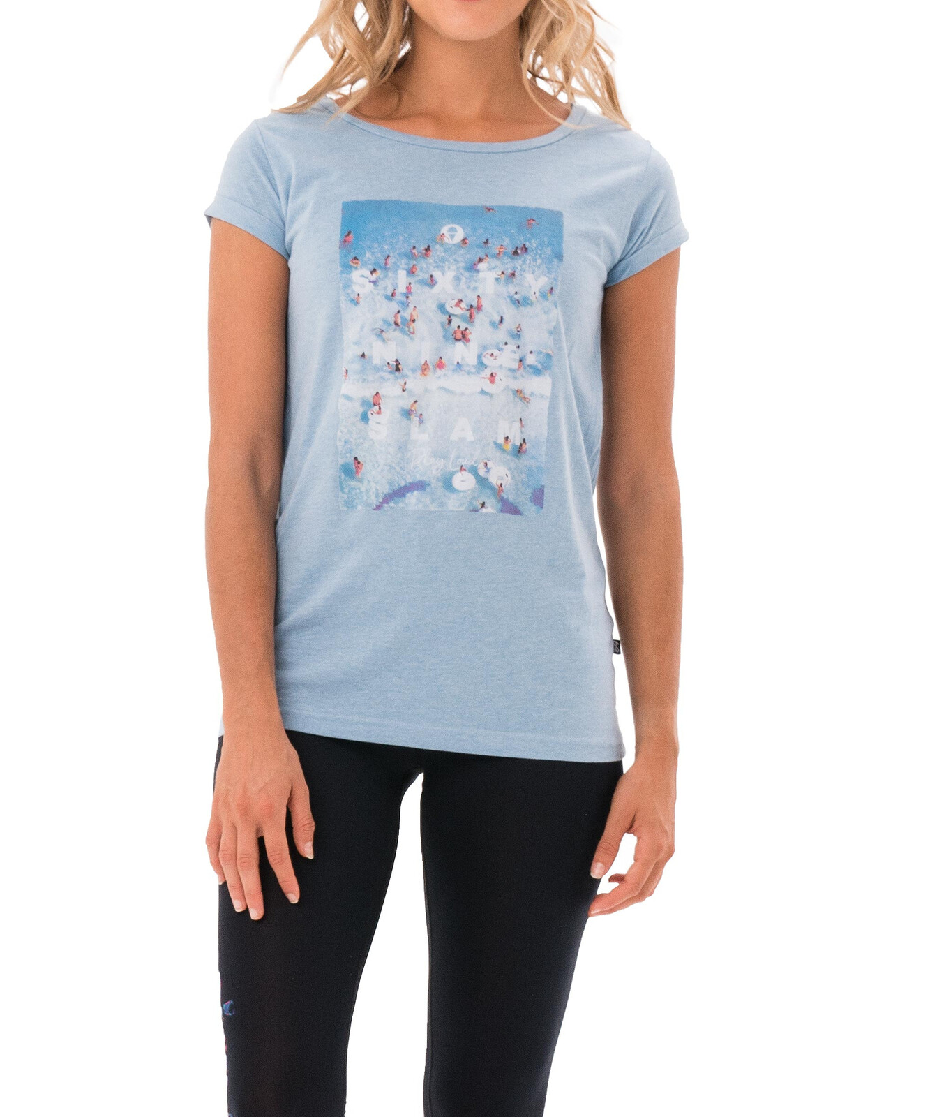 Dámské tričko 69SLAM MRS SIXTY BLUE MELANGE ELISA (GTKMXY-BM) L