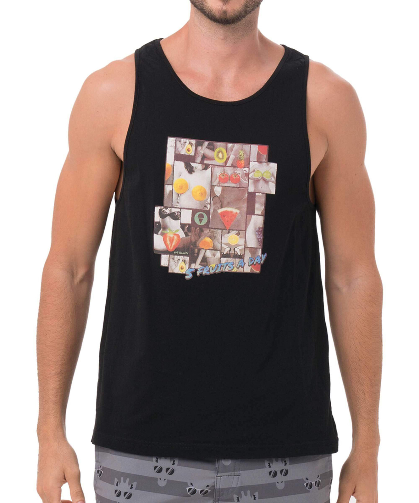 Pánské tílko 69SLAM BE FRUITY BLACK (MSRBFR-BK) L