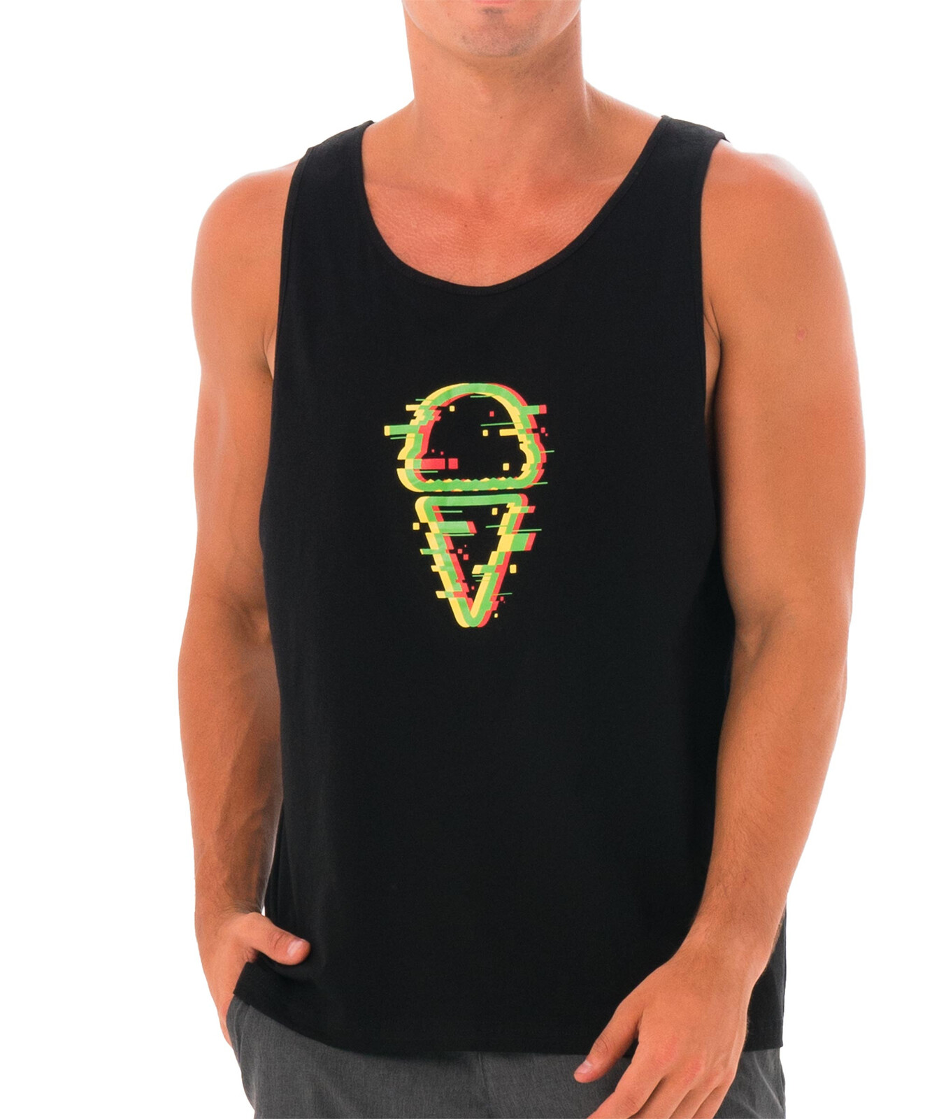 Pánské tílko 69SLAM GLITCH TRIP (MSNGRP-BK) L