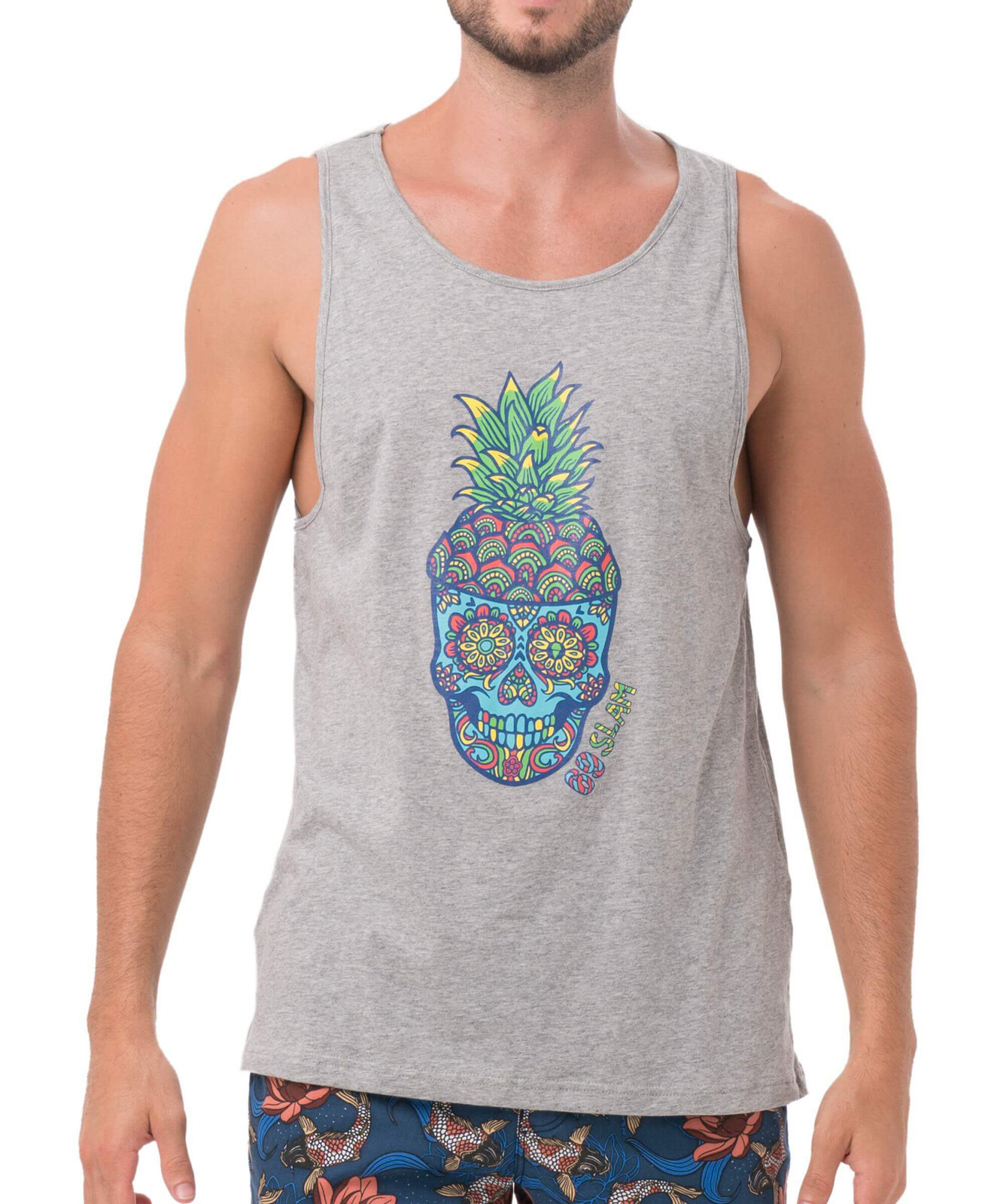 Pánské tričko 69SLAM PINE SKULL GREY (MSNPLL-GY) XL