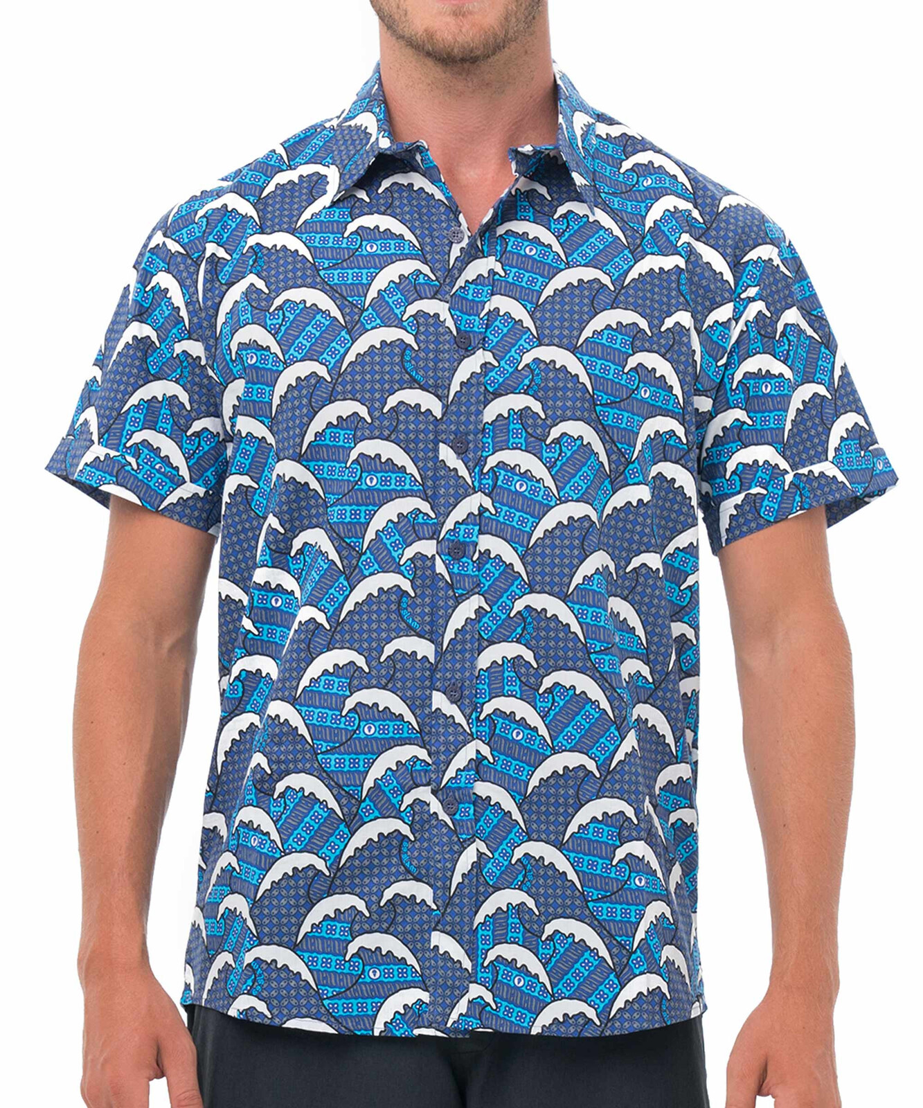 Pánská košile 69SLAM BATIK WAVE (MFHBTV-BL) M