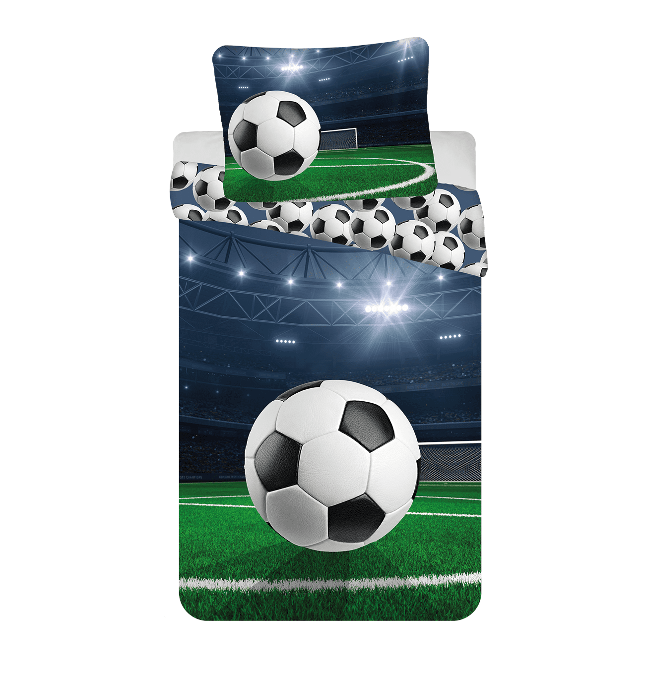 Jerry Fabrics Bavlněné povlečení 140x200 + 70x90 cm - Fotbalový stadion