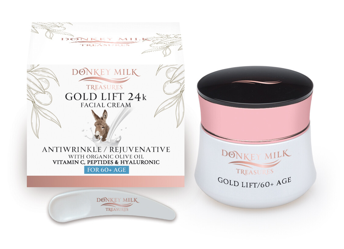 Donkey Milk Treasures Pleťový krém proti vráskám Gold Lift 24k s oslím mlékem (50ml)