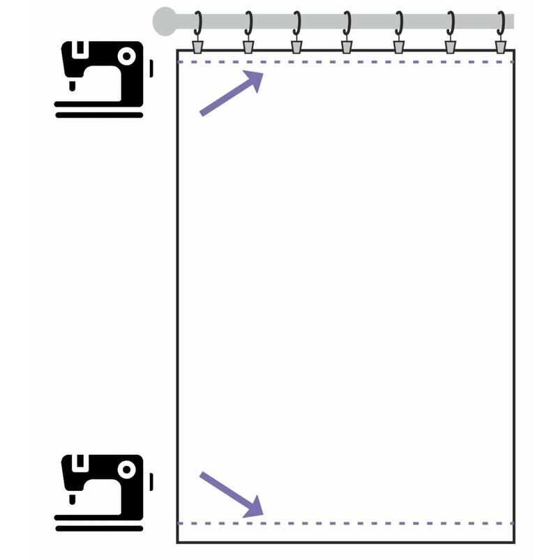 Obšití spodního a horního okraje závěsu