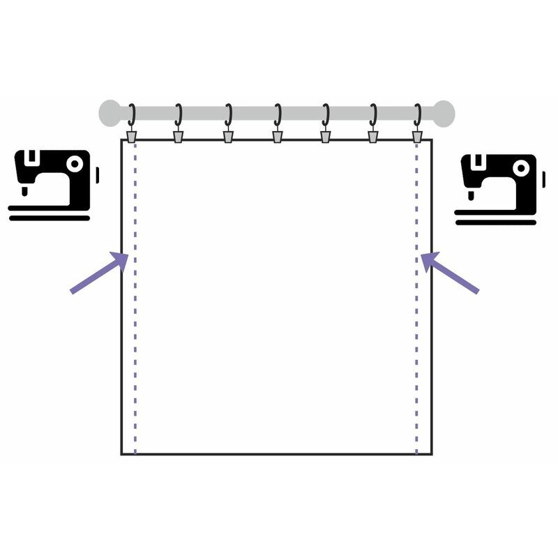 Obšití bočních okrajů závěsů