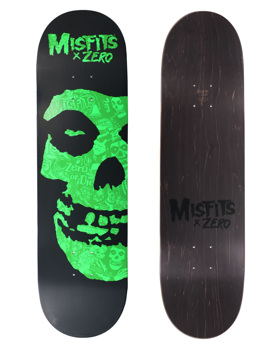 skateboard Misfits - Fiend Skull Collage Green - ZERO 8.375