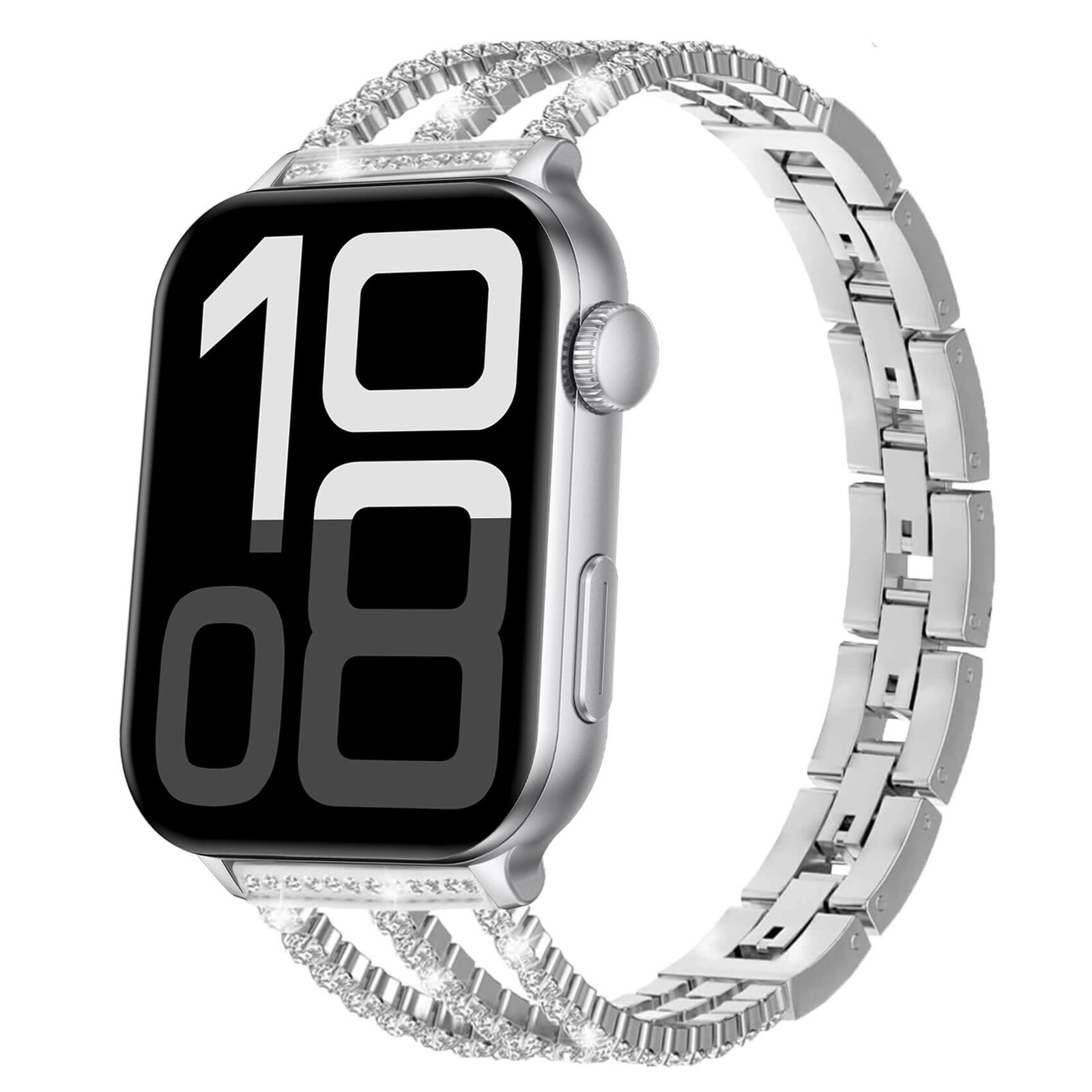 ARMODD Prime 3 GPS stříbrná s kovovým třpytivým řemínkem