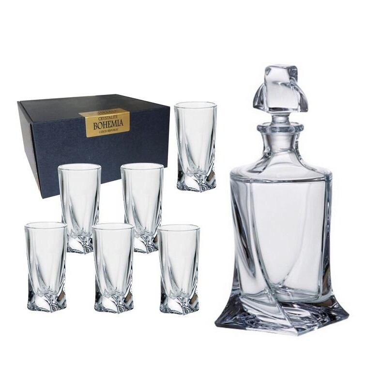 Crystalite Bohemia shot set Quadro 1+6