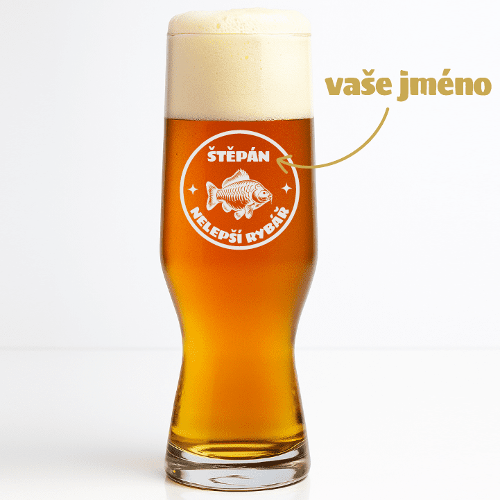 Dekorant Sklenice na pivo BEER CRAFT pro rybáře 550 ml 1KS