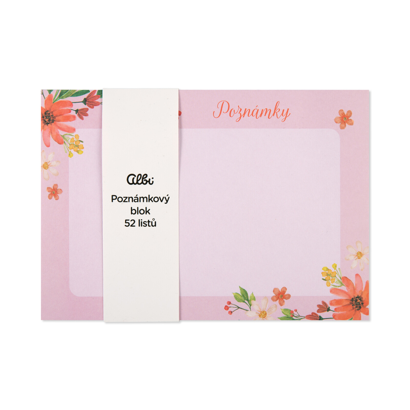 Stolní poznámkový blok - Zelené květiny Albi