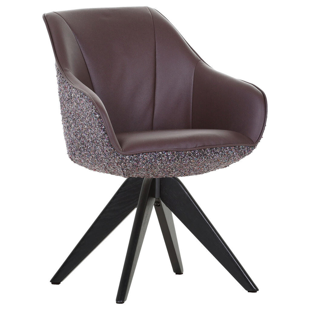 Landscape ŽIDLE S PODRUČKAMI, žinylka, vzhled kůže, purpurová