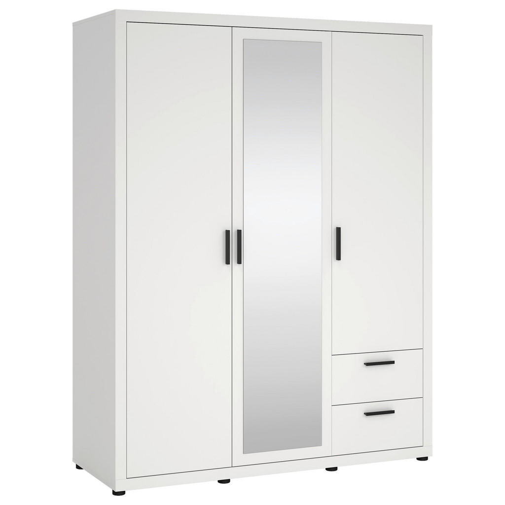MID.YOU ŠATNÍ SKŘÍŇ S OTOČNÝMI DVEŘMI, bílá, 153,6/200,9/59,8 cm
