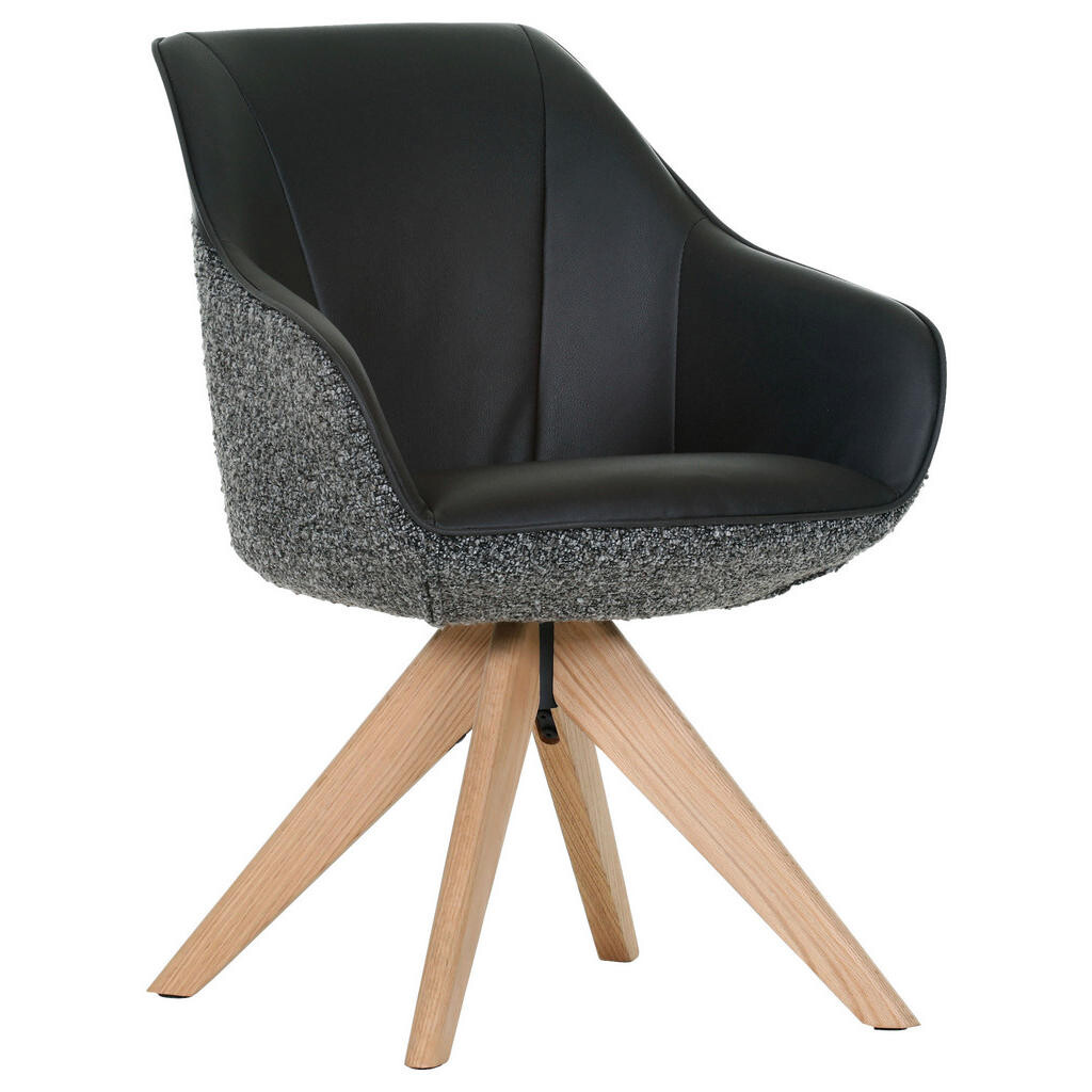 Landscape ŽIDLE S PODRUČKAMI, žinylka, vzhled kůže, antracitová, šedá, černá