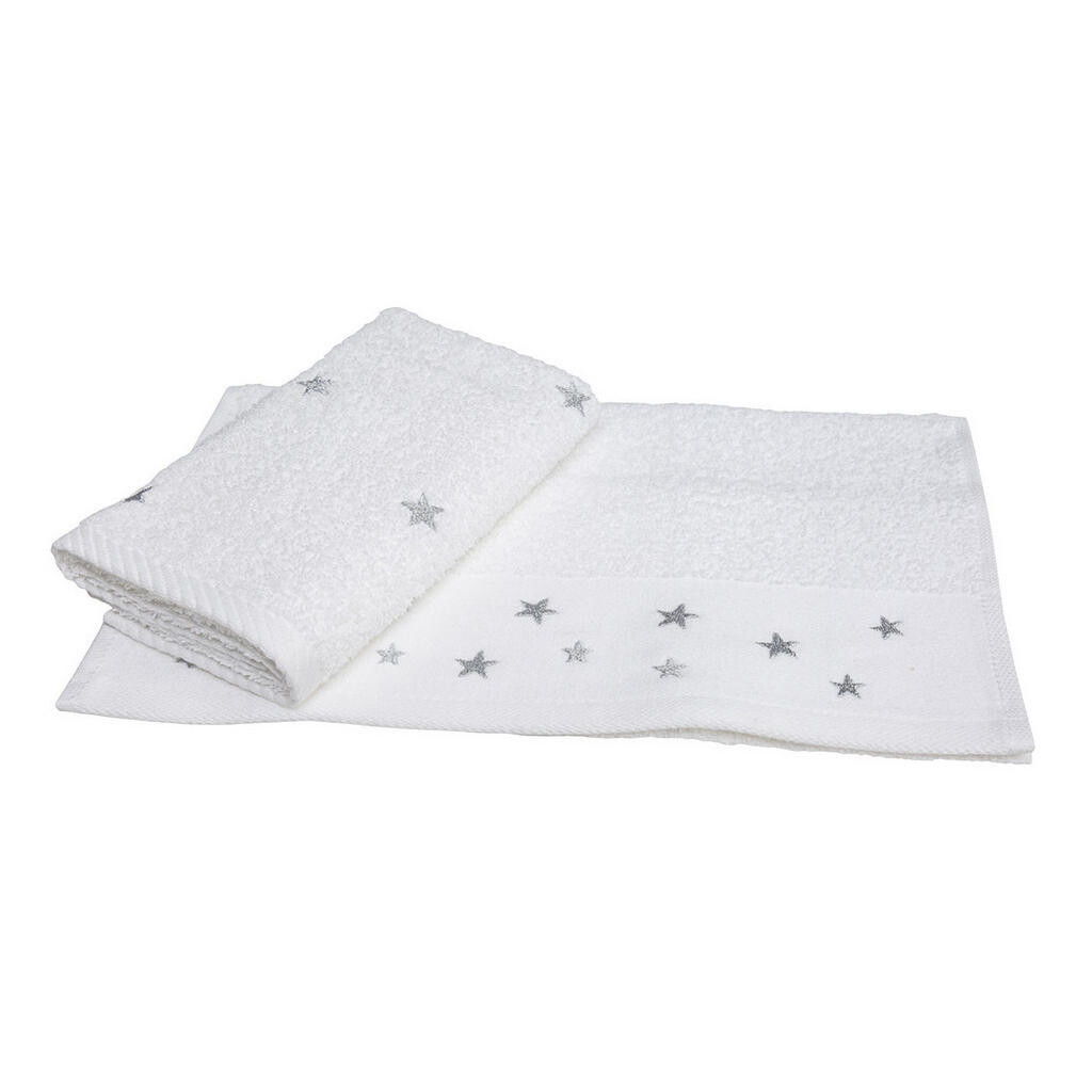 X-Mas RUČNÍK PRO HOSTY, 30/50 cm, barvy stříbra, bílá