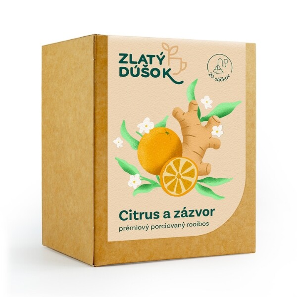Porcovaný čaj Zlatý Doušek – Citrus a zázvor 45 g