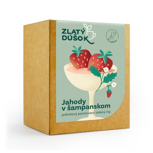 Porcovaný čaj Zlatý Doušek – Jahody v šampaňském 45 g