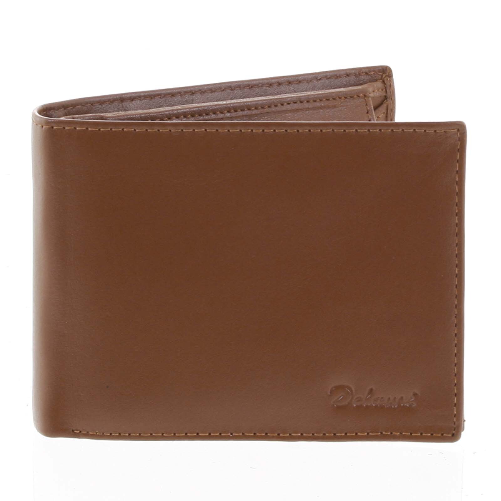 Pánská kožená peněženka koňaková - Delami Francisco koňak