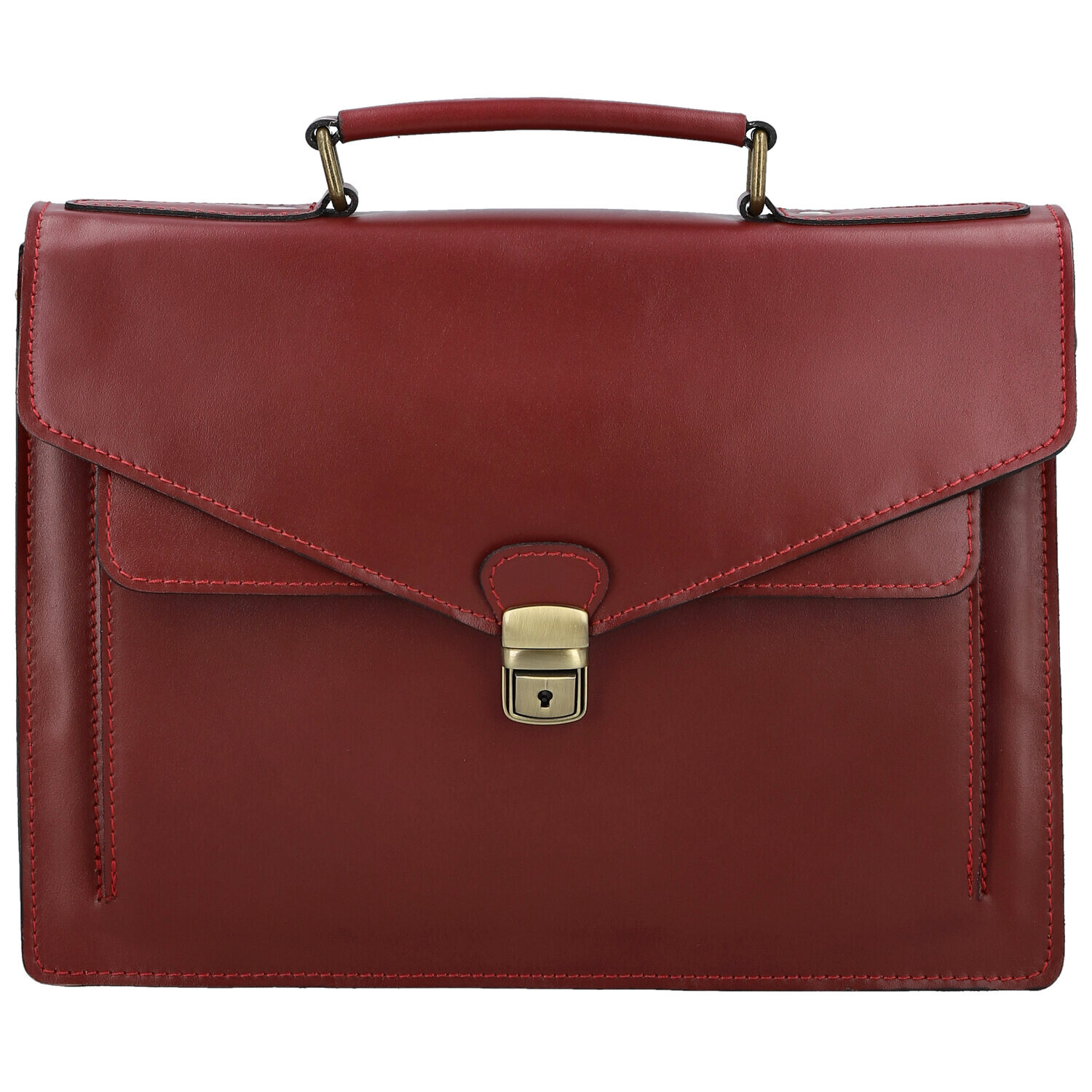 Kožená aktovka vínová - Delami Vera Pelle Agapi vínová
