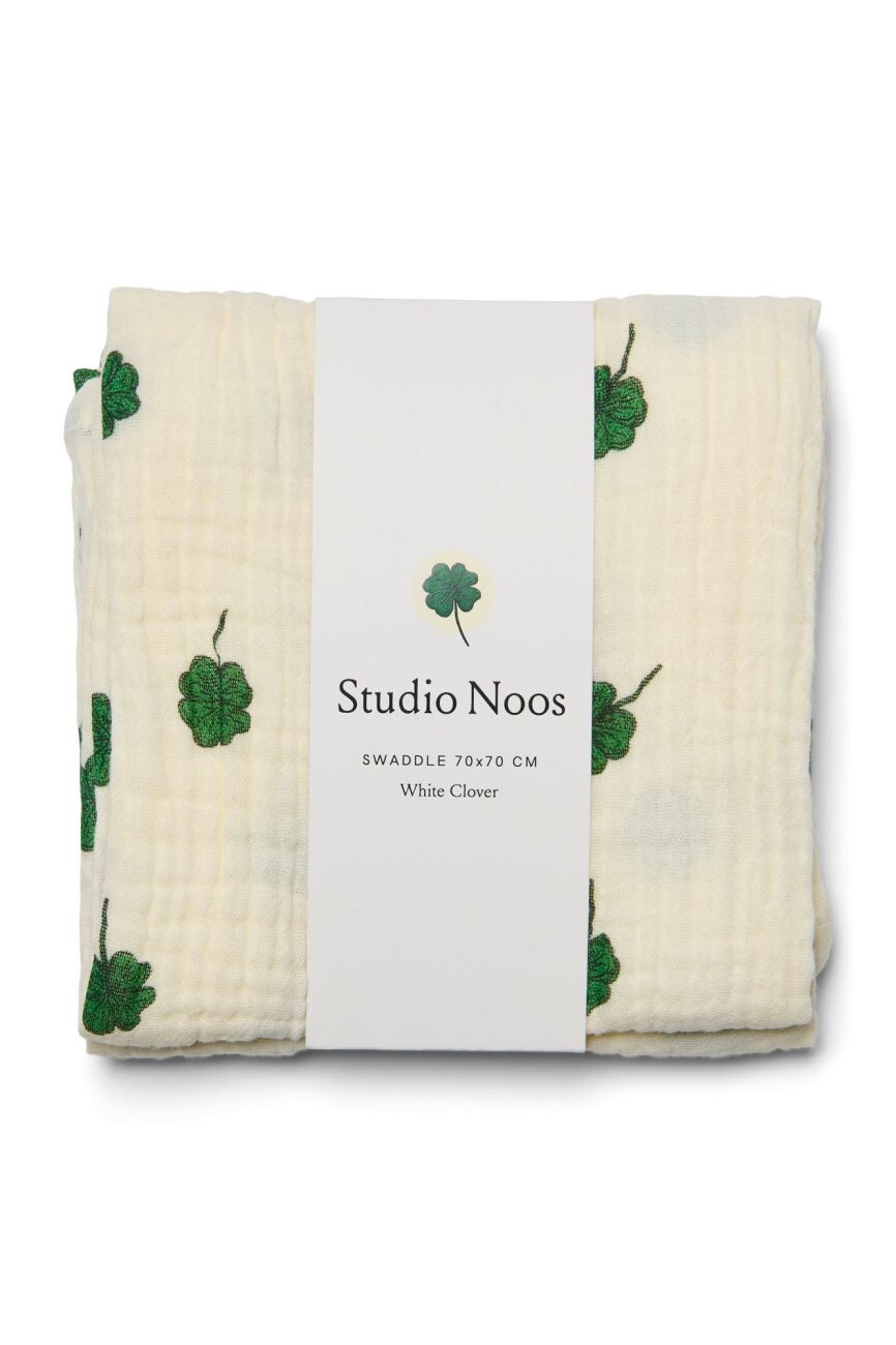 STUDIO NOOS Swaddle Print Medium - zavinovačka | White Clover