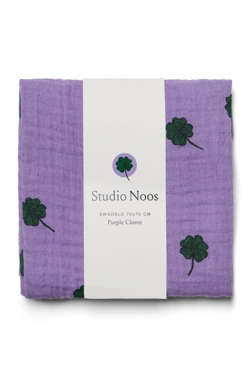 STUDIO NOOS Swaddle Print Medium - zavinovačka | Purple Clover